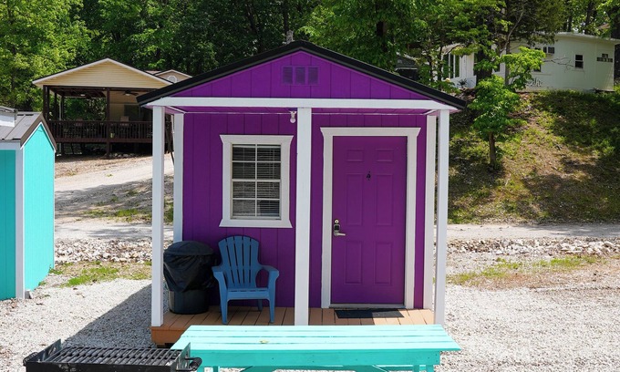Sunrise Beach Cabin | Franky and Louie's Purple Cabin 4