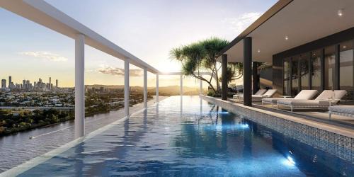 Eagle Farm Apartment | Free Car Park, Infinity Pool, City View, Spa-Sauna