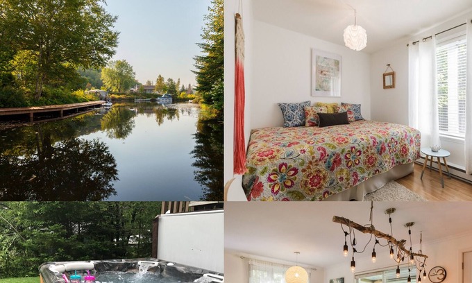 Saint-Raymond Cottage | Friendly-family Cottage by the water * hot tub *fireplace* 40 min. Quebec City