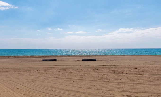 San Luis de Sabinillas Apartment | Frontline Apartment "La Noria" with Shared Pool & Wi-Fi