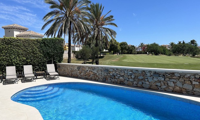 Torre-Pacheco Villa | Frontline 3 Bedroom Villa, Private Pool, Golf views overlooking 1st green