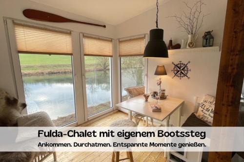 Guxhagen House | Fulda-Chalet mit eigenem Bootssteg