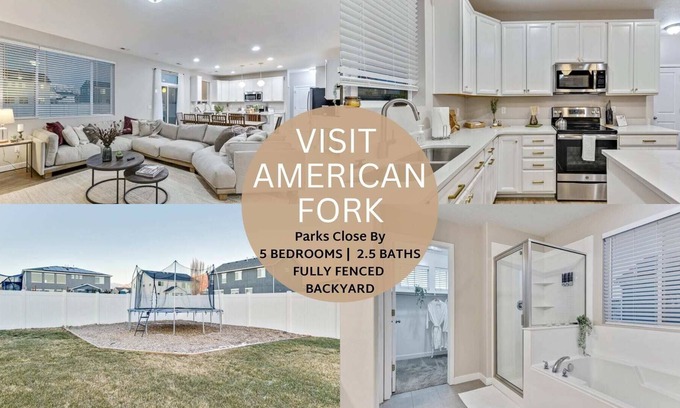 American Fork House | Fully Fenced, Grass Backyard|Pets are Allowed