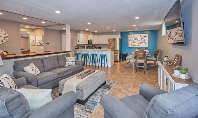 Gravois Mills House | Fun-Filled Family Getaway! 5BR Lakefront w/Hot Tub, Fire Pit & Dock Toys