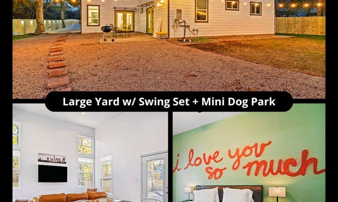 South Manchaca Villa | Gated Oasis | Backyard, Game Room + Fire Pit