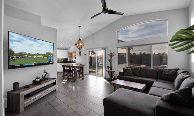 Gilbert House | Gilbert Home 1/2 Mile From Downtown! Luxury Backyard, Pool, Turf, and Game Room!