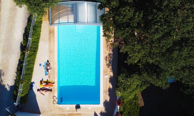 Anduze Apartment | GITES DE PLOS CHALET 10MN D'ANDUZE/SPA/PISCINE/CLIM/WIFI 2 to 4 pers N°1