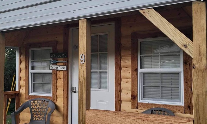 Scraper Cabin | Glamping Cabin golf fish Illinois river ATV, Kayak