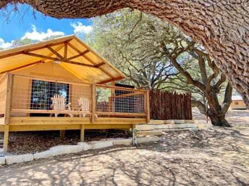 Ingram Other | Glamping Vacations in a Luxury Tented Cabin near River Guadalupe, in Ingram, Texas