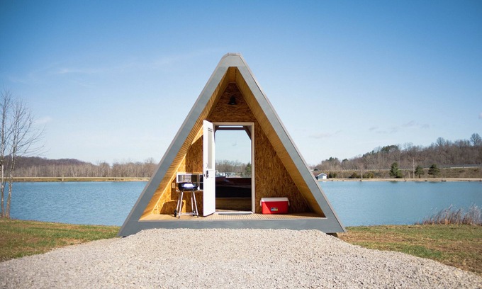 Kipling RV Rental | Glamplyfe Nature Experience: A-Frames on Lakefront L14