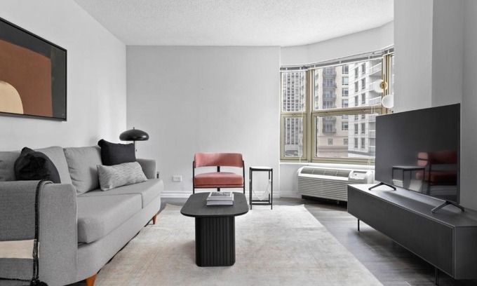 Rush and Division Apartment | Gold Coast 1BR w Deck Gym Lounge 1 block to L CHI-650