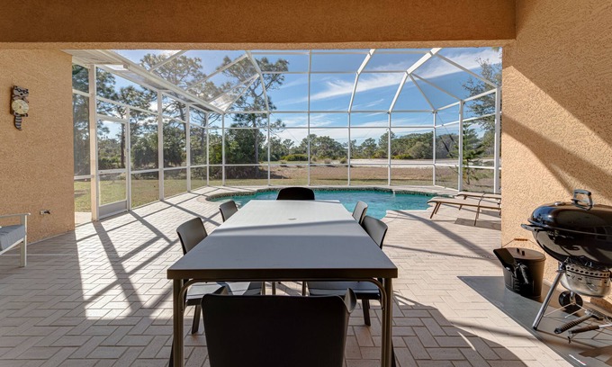 Pinehurst House | Golf course view property with a stylish pool