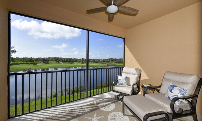 Braden River Condo | GOLF & WATER VIEWS, 2nd Flr, 2 bd + office, garage