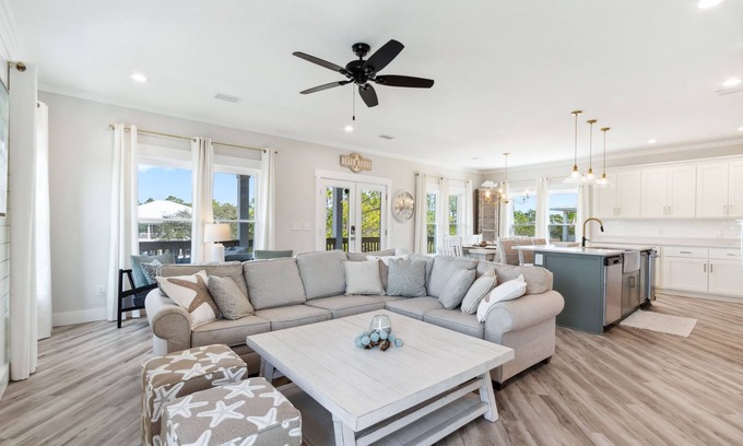 Surf Side Shores House | Gorgeous beach home nestled in quiet Fort Morgan;PRIVATE BEACH & GOLF CART