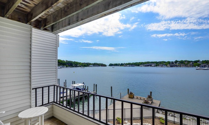 Charlevoix Condo | Gorgeous Lake Charlevoix Balcony | Downtown Charlevoix | Pool, Hot Tub, Sauna