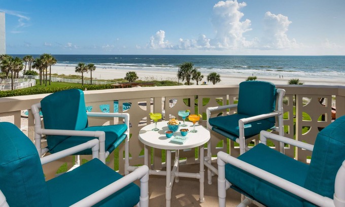 New Smyrna Beach Condo | Gorgeous Oceanfront Condo-Walk to Flagler-Updated Beachy Chic-Best NSB Location!