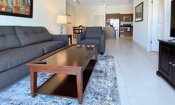 Channel District Apartment | Gorgeous Top Floor with Courtyard Views in Channelside