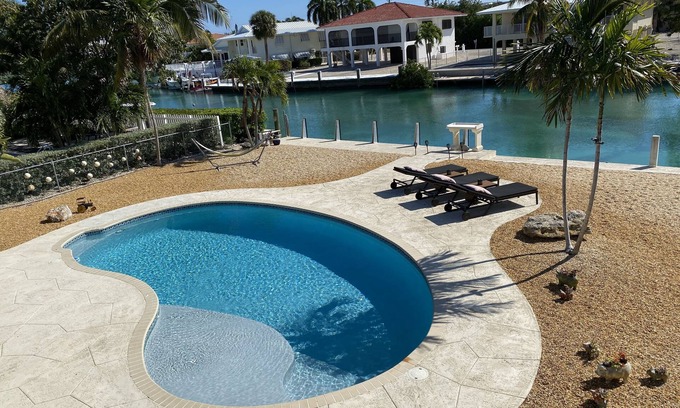 Marathon House | Gorgeous Waterfront Home on Duck Key w/a Large Boat Dock & Amazing Pool!