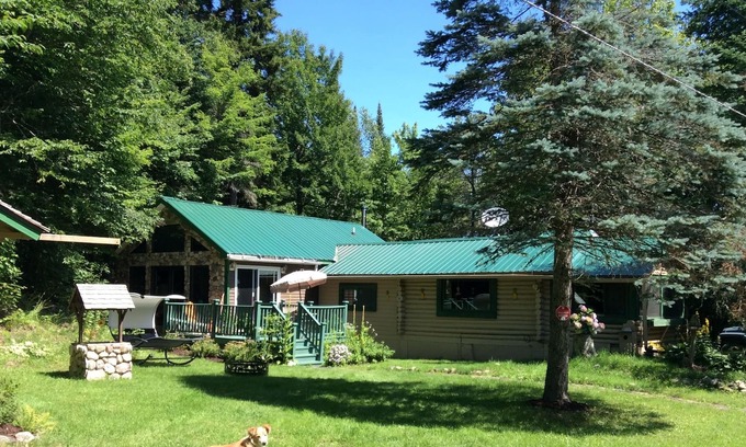 Town of Bellmont Cottage | Great Adirondack waterfront cottage w/fireplace 10mins from Skiing!