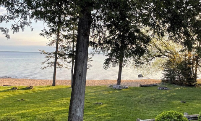 Cheboygan House | Great Lake Home with stunning Mac Bridge views, 150' private beach. Pet Friendly