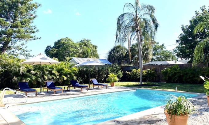 Sarasota House | Great location! 3BR 2 BA Heated Pool Home! 3 min to #1 rated Siesta Key.