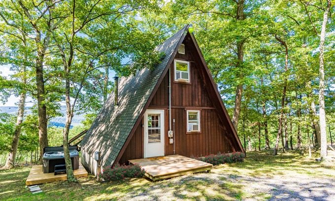 Berkeley Springs Cabin | Great Views! A-Frame w Hot Tub, Grill & Fire Pit