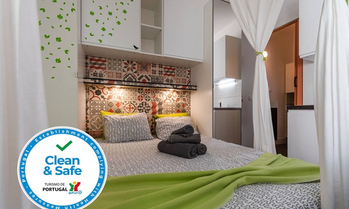Peniche de Cima Apartment | Green studio, Private Balcony, 100 meters, 2 min by foot, of Peniche Beach