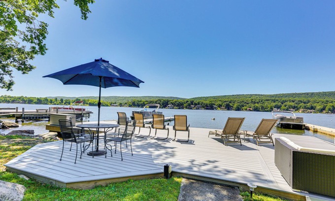 West Milford House | Greenwood Lake House w/Dock & Waterfront Views!