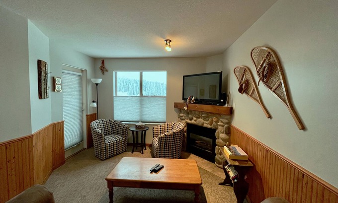 Silver Star Mountain Condo | Ground Floor Creekside Condo - Pet Friendly, close to trails and village