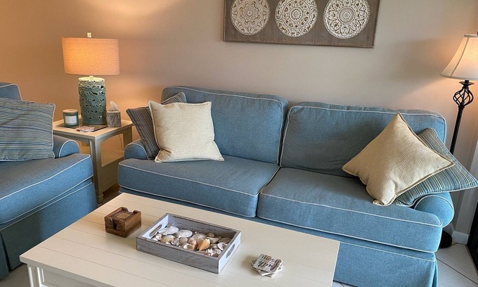 The Meadows Condo | Ground floor 2-bedroom condo with a view, pool