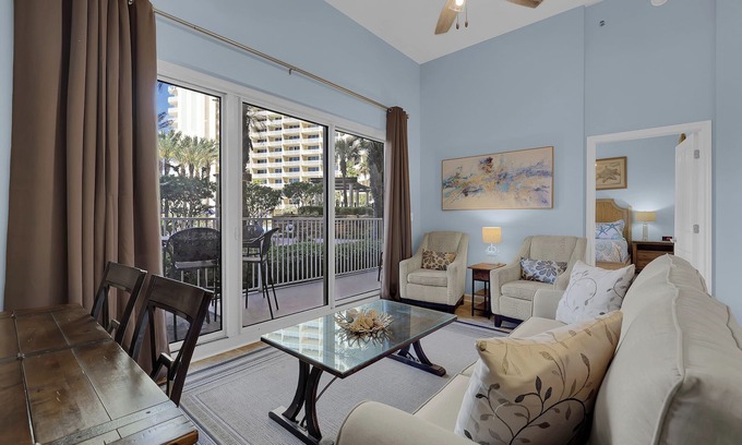 Panama City Beach Condo | Ground floor poolside! 2024 Under New Management!