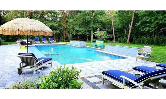 North Bellport House | Guesthouse duplex apartment with gorgeous pool & gardens!
