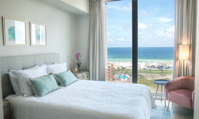 Pensacola Beach Condo | Gulf facing, modern 2 bedroom condo! Pools, hot tubs, restaurants & many extras!