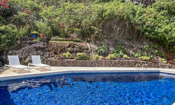 Lanikai House | Hale Lani: Mountainside Ocean View Home | Private Pool & soaking tub with a view