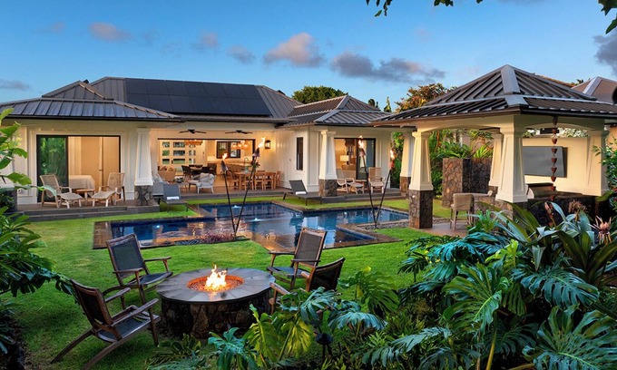 Poipu House | Hale Ohana Hauoli: Spacious, Charming Kukui'ula Villa w/Geometric Pool+Spa!