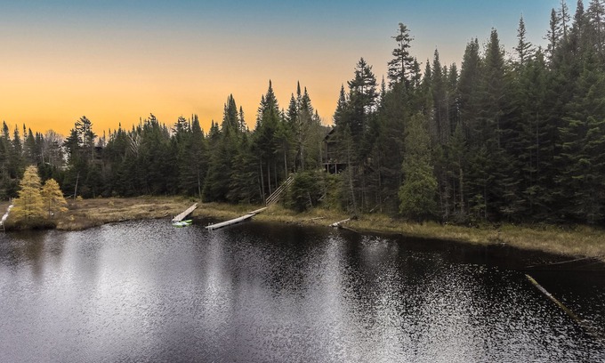 St-Adolphe-d'Howard Ski Chalet | harmony; waterfront and spa