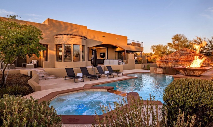 Rio Verde Foothills House | Heated pool w/swim up bar, game room & much more!