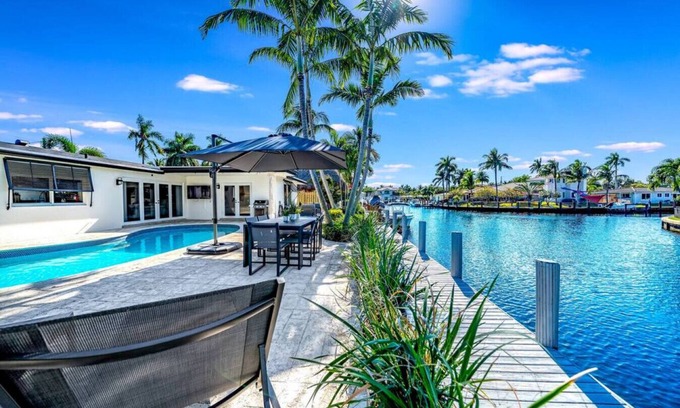 Garden Isles House | Heated Pool! WaterFront Home! 1 Mile To Beach!