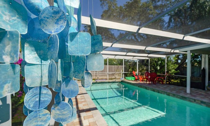 Sarasota Springs House | Heated Private Pool! Recently Updated! Well Stocked Property! Mins to Beach