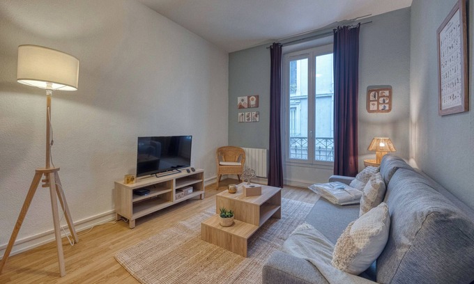 Quartier Chorier-Berriat Apartment | #HI | Le petit Marcel 🦓 | Hyper-centre, fully equipped