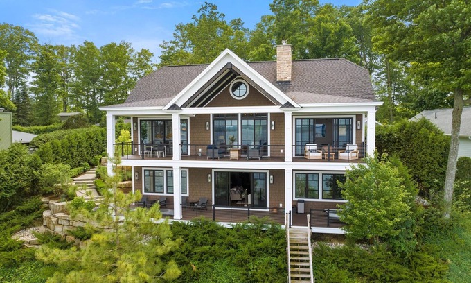 Petoskey Cottage | High Point on Crooked Lake - Private Crooked Lake Frontage and Endless Views!
