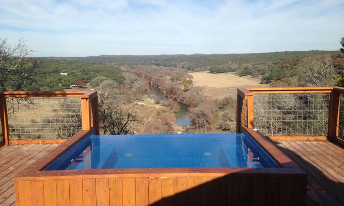 Bergheim Cabin | Hill Country Getaway On Beautiful Ranch Perched On A Cliff Over The Guadalupe R.