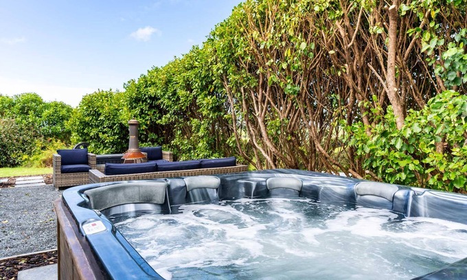 Waipu House | Hillside Haven - Stylish, sunny holiday home with pool and spa in beautiful rural setting