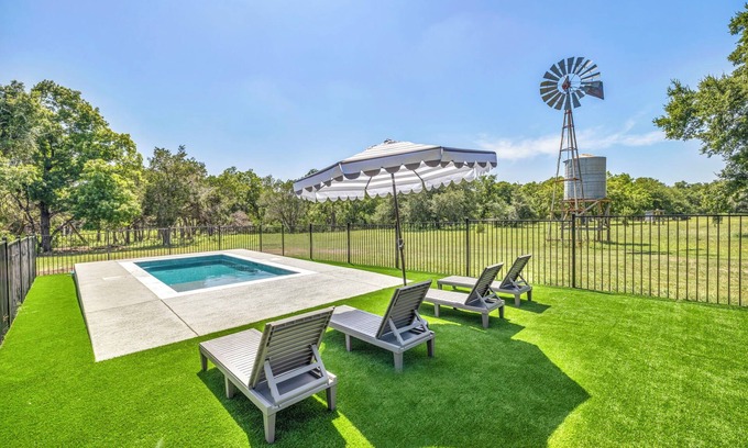 Austin Villa | Hillside Haven with Panoramic Views + Pool + Highland Cows + Hot Tub