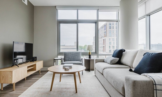 Woodmont Triangle Apartment | Hip Bethesda 2BR w/Roof Pool & Coffee Lounge, nr Metro, by Blueground