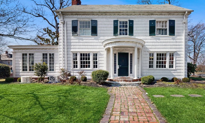 Salisbury House | Historic dog-friendly home with a grassy yard, deck, washer/dryer, & central AC