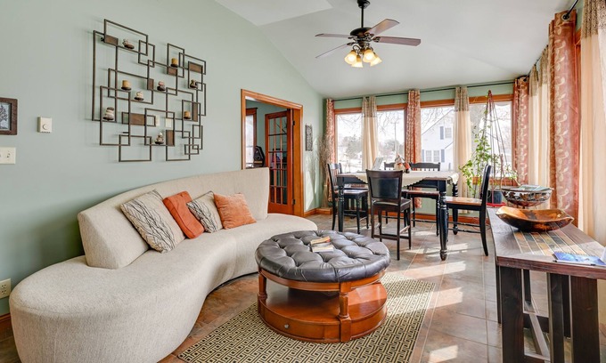 Eau Claire House | Historic Eau Claire Home w/ Porch + Sunroom!