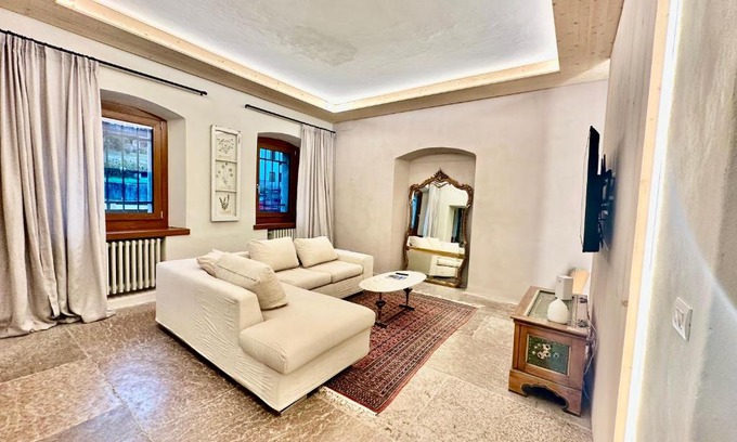 Auronzo di Cadore Apartment | Historic lakeside villa w/majestic Tre Cime views