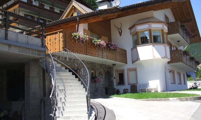 Vigo di Fassa Apartment | Holiday Apartment "Villa Mazzel - Cima 12" with Wi-Fi & Mountain View