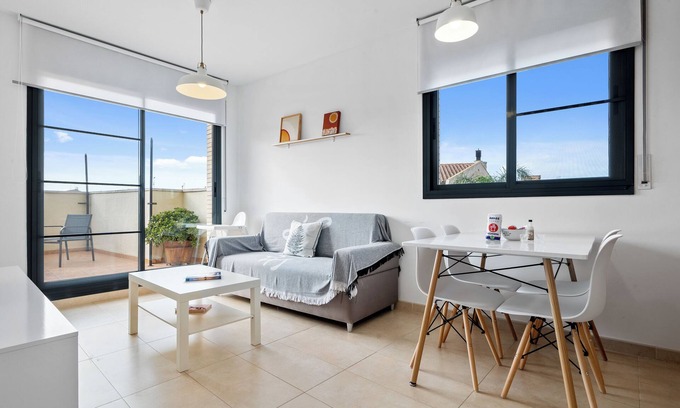 Deltebre Apartment | Holiday Apartment "Ferran" with Private Terrace, Balcony & Wi-Fi